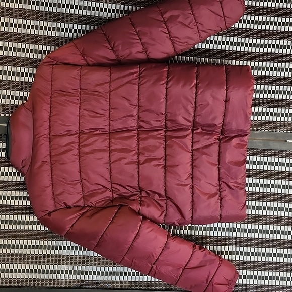 Place Boys Packable Coat  Dark Maroon Sz 10-12 - Picture 3 of 5